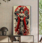 Preview: Diamond Painting Drachenkaiserin in rotem Gewand